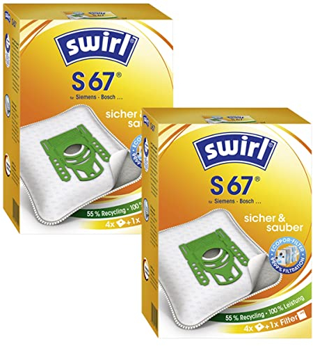 8 Original Swirl Staubsaugerbeutel S67