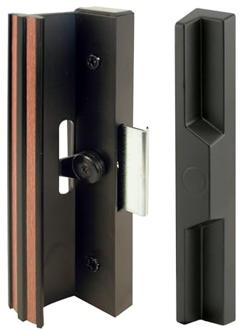 Prime-Line C 1106 Diecast Sliding Door Handle Set, Black (Single Pack)