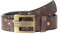 Red Bridge Herren Gürtel Ledergürtel Breiter Nietengürtel Cowboy Western Nieten RB9101 (105, Braun (Brown))