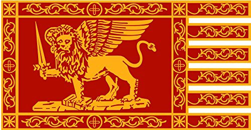 magFlags Bandiera Large Bendiera della Serenissima Repubblica di Venezia | Bandiera Paesaggio | 1.35m² | 85x160cm