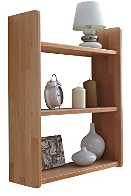 TiCAA Wandregal Hängeregal Buche Natur