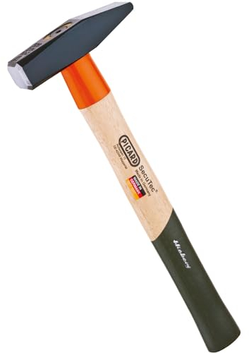 PICARD Schlosserhammer SecuTec Nr. 12 HS 300g | Deutsche Qualität | Ergonomischer Hickorystiel | Ideal für Industrie & Baustelle | DIN 1041 Zertifiziert | Made in Germany seit 1857