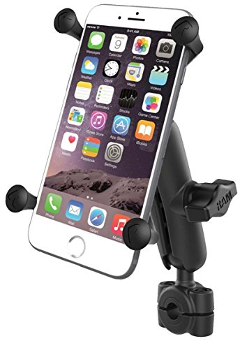 RAM Mounts Rail kit, S/M- X-grip, B-size X-Grip Large Phone Mount with, RAM-B-408-37-62-UN10U (X-Grip Large Phone Mount with Torque Small Rail Base, Mobile phone/Smartphone, Bike/Car, Black)