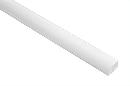 2 Mètres PVC Profil Baguette en Quart-De-Rond Plastique Profil Stuc Antichoc 8x13mm, F07
