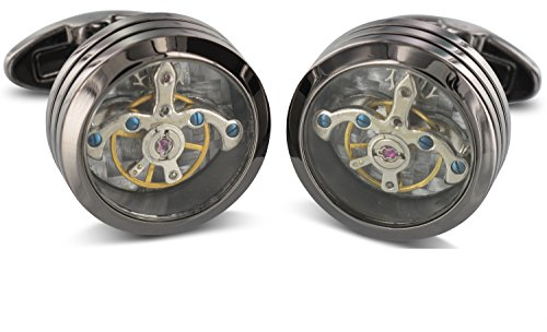 TEROON Prestige Manschettenknöpfe Uhrwerk Tourbillon
