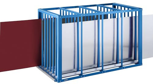 eurokraft | pro | Blechlager-Box | HxLxB 1250 x 1100 x 2000 mm | lichtblau