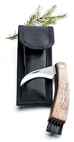 Sagaform 5017685 Pilzmesser im Segeltuchfutteral, Braun