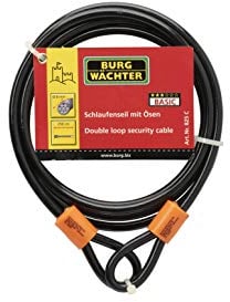Sterling 825C Burg-Wächter 825C-Cavo in acciaio intrecciato con rivestimento in vinile, 8 mm x 2,5 m, colore: Nero, 8mm x 2.5m