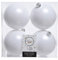 Weihnachtsbaumkugeln, Bruchsicher, Pack 4 x100mm Winter White