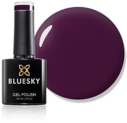Bluesky Gel Nail Polish, Plum Wine CS63, Dark Purple, Deep, Long Lasting, Chip Resistant, 10 ml (Requires Drying Under UV LED Lamp)
