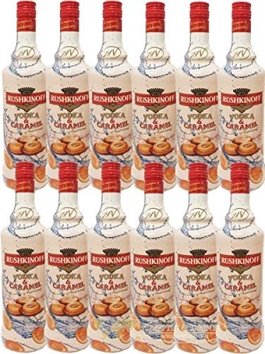 Rushkinoff Vodka & Caramelo, 12er Pack (12 x 1,0 l)