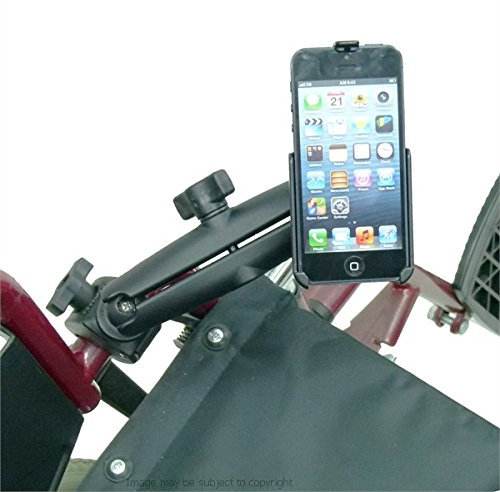 RAM Model Specific Cradle for iPhone 5 with Long Double Socket Arm and 1 Rubber Ball Small Tough Claw Wheelchair Mount (sku 21728)