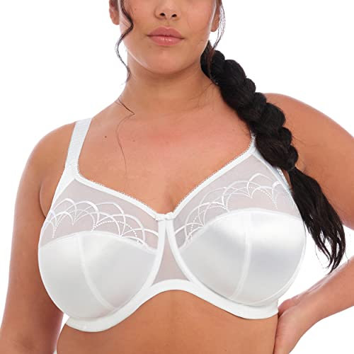 Elomi Women's Cate Underwire Full Cup Banded Bra Coverage,White,38DD