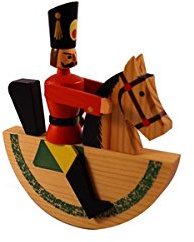 Rudolphs Schatzkiste Miniatur Reiterlein bunt HxBxT 12x10,5x2,5cm NEU Seiffen Erzgebirge Weihnachten Fensterschmuck Spielzeug Deko Weihnachtsfigur