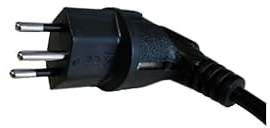 Gerätestecker Adapter Schweiz Fixadapter DE auf CH - schwarz, teilisoliert