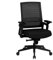 AMSTYLE Bürostuhl Arezzo A2 Stoffbezug Schreibtischstuhl höhenverstellbar ergonomisch Armlehne schwarz Design Chefsessel verstellbar 120 kg Drehstuhl Synchronmechanik niedrige Rückenlehne X-XL Ergo