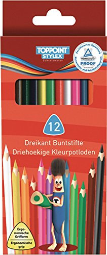 12 Dreikant Buntstifte 12 Farben Farbstifte