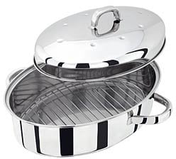Judge 32 cm Stainless Steel High Oval Roaster 32cm Hig Oval Roaster. As shown