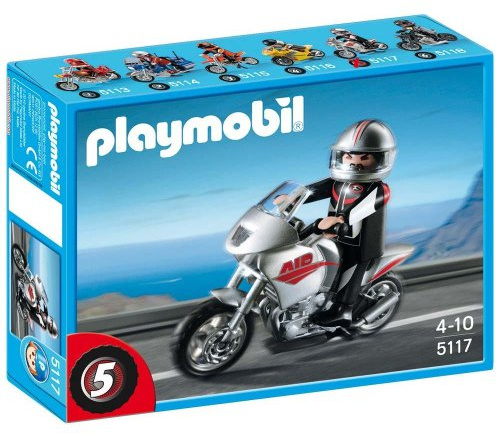 Playmobil - 5117 - Jeu de Construction - Moto argentée