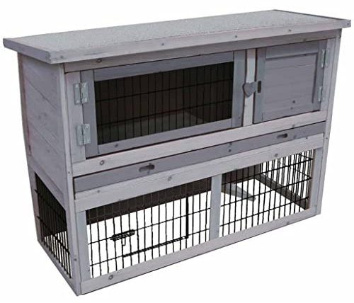 Flamingo KANINCHENSTALL MIT AUSLAUF LOFT Cottage 111x45x78CM
