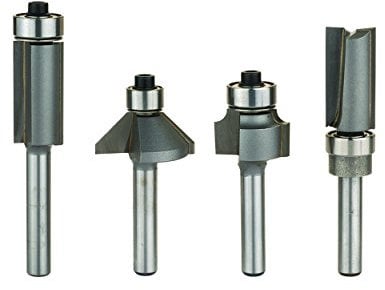 Whiteside #404 4 Piece Compact Router Bit Set, 1/4 Shank