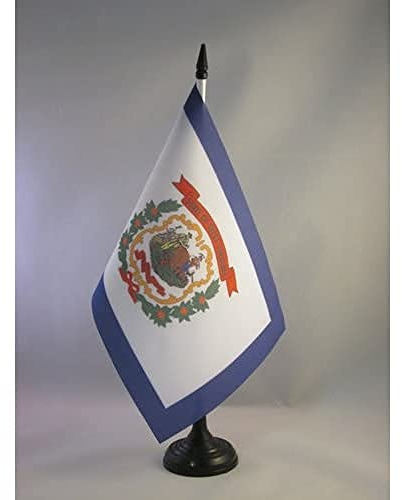 AZ FLAG - Tischflagge West Virginia - 21x14 cm - Bundesstaat West Virginia Tischfahne 14 x 21 Cm - Flaggen