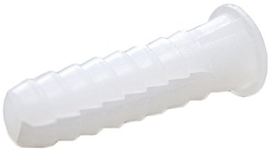 Sysfix 2120700 - Pack de 25 tacos de fijación para pared (polietileno de baja densidad/LDPE, 7 x 24 mm, 3 patas) color blanco