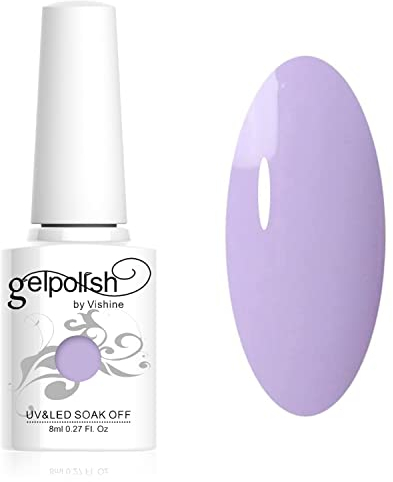 Vishine - Smalto per unghie in gel semi permanente UV/ LED, 8 ml; 300 colori assortiti, per nail art e manicure, 8ml, cardo, n. 465