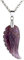 Jovivi Natural Amethyst Crystal Angel Wings Purple Gemstone Healing Stone Quartz Pendant Necklace Women Reiki Jewellery Gifts