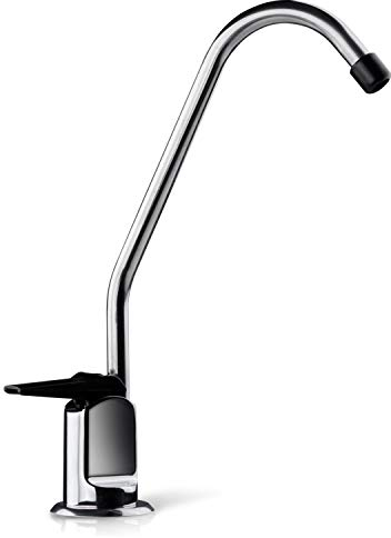 iSpring GB1 Robinet de Filtre à Eau 100% sans Plomb pour la Plupart des Systèmes d'osmose Inverse ou de Filtration d'eau, sans Espace d'air, Finition Chromée, pour Eau Potable