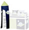 Hoppekids für Halbhochbett, Spielbett, Hochbett, inkl Gestell, Blau, Textil, Space, 45 x 45 x 185 cm