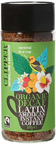 Clipper Latin American Organic Instant Decaf Coffee | 6 x 100g Jars | Bulk Buy Gourmet Decaffeinated Instant Coffee | Sustainable Fairtrade Arabica by Clipper Teas | Ethically Sourced & Eco Conscious