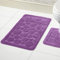 Olivia Rocco Cali Bubbles 2 Piece Bath Mat & Pedestal Set Non Slip Soft Absorbent Toilet Bathroom Mats Sets (Purple)