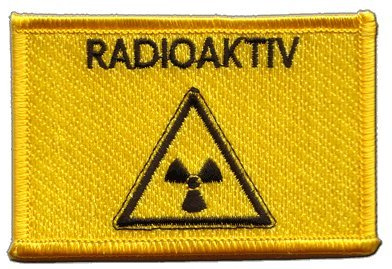 Aufnäher Patch Flagge Radioaktiv - 8 x 6 cm