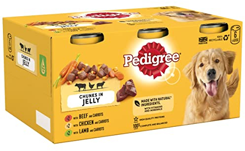 Pedigree Adult - Wet Dog Food - for Adult Dogs - Can Meaty Meals in Jelly - 6 x 400g (Pack of 4)