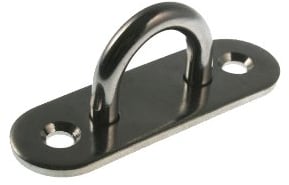 ARBO-INOX® - Augplatte - Edelstahl A4 - poliert - rostfrei - mit Ring - 80x26mm