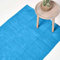 Homescapes waschbarer Chenille Teppich/Läufer 110 x 170 cm handgewebt aus 100% Baumwolle, blau