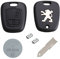 RKFUK® Peugeot DIY Repair Kit Replacement 2 Button Remote Car Key Fob Case NE73 Blade Battery Micro Switches for Peugeot 106 206 306 406 107 207 307 407 Keys Fobs Peugeot Cars Vans