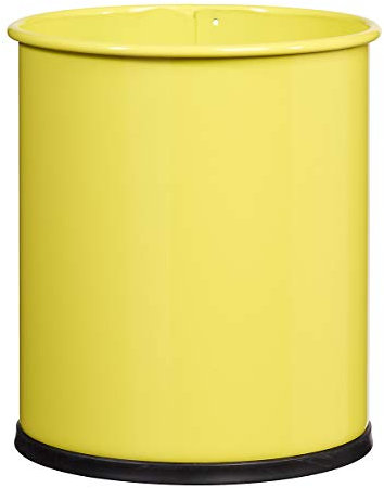 ROSSIGNOL Corbeille à papier 8L en acier avec revêtement en poudre UV stable ou acier inoxydable jaune
