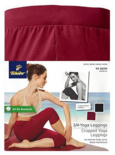 Tchibo TCM 3/4 Yoga Leggings Bordeaux (36/38 S)