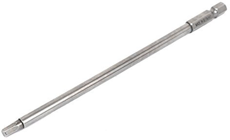 Sourcingmap 150mm Long 1/4 Hex Shank 4mm Hexagonal Tip Magnetic Hexagon Screwdriver Bit