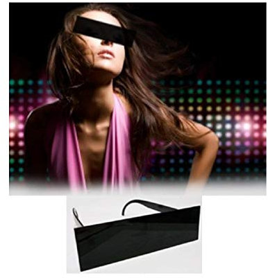 HAAC Gagartikel Zensur Brille Balken mit schwarzen Gläsern für Halloween Fasching Karneval