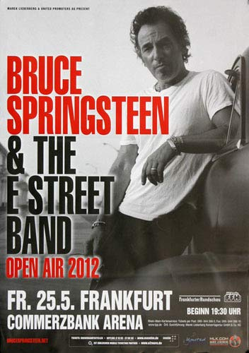 Bruce Springsteen - Open Air, Frankfurt 2012 » Konzertplakat/Premium Poster | Live Konzert Veranstaltung | DIN A1 «