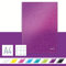 Leitz WOW Notizbuch A4 kariert, Hardcover, 160 Seiten, 80 Blatt FSC-zertifiziertes Papier 80 g/m², Hochwertiger laminierter Einband, Fadenheftung, Für Büro, Schule oder als Tagebuch, Violett, 46261062