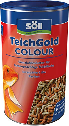 Söll 18800 TEICH-GOLD Colour-Sticks, 1 L - Proteine, Vitamine und Spurenelemente für eine ausgewogene Ernährung, zur Stärkung der Abwehrkräfte und vitale Teichfische