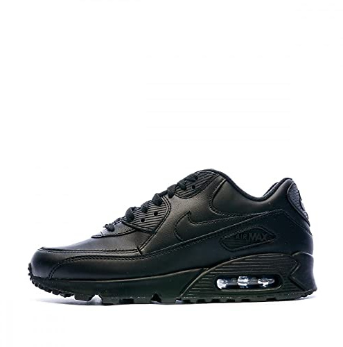 NIKE AIR MAX 90 LEATHER, Men's Running Shoes Leather Running Shoes, Black (Black 001), 9.5 UK (44.5 EU)