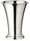 EDZARD Vase Tromba, Höhe 25 cm, Durchmesser Oben 19 cm, schwerversilbert - Moderne Tulpenvase, Blumenvase Silber als Tischdeko