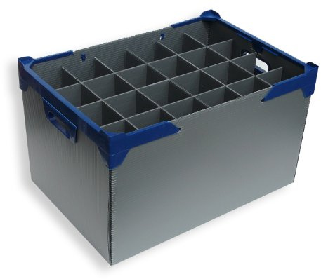 Tall Wine Glass - Storage Box | 24 Cells | Glass or Item max Width 81mm, max Height 290mm, Box ref. 290-24