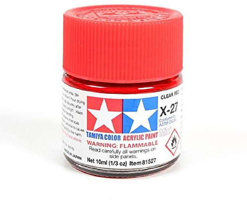 TAMIYA X-27 Klar-Rot glänzend Streichfarbe | 10 ml | #81527