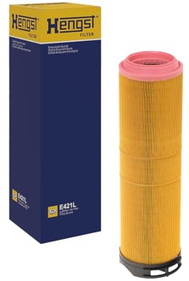 HENGST - Luftfilter E421L - Luft-Filtereinsatz für KFZ | Hochwertiger Motorluftfilter für Otto- oder Dieselmotor - Schutz für Motoren - Wasserbeständig